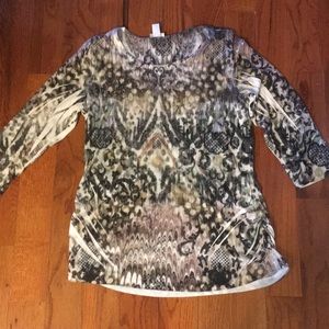 Chico’s Size 1 (Medium) shirt with sparkles